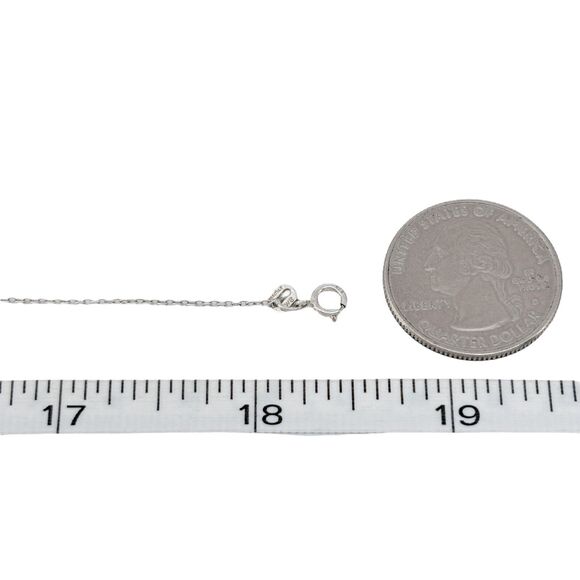 Vintage Italy MWS Sterling Silver 925 1.0mm Cable Link Chain Necklace 18.5" - Picture 2 of 3